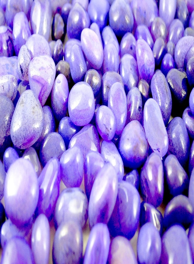 Schmick Pebbles for Decoration - Purple Onyx Pebbles Stones - Decorative Stones and Pebbles, Vase Fillers Stones - Pebbles for Plants Pots and Home Decor (2.9 Kg, Purple Onyx) - Image 2